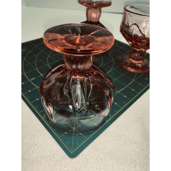 Lot of 3 Tiffin Franciscan Glass Pink Cabaret Champagne Sherbet 4.5" Tall Tulip - Picture 8 of 11